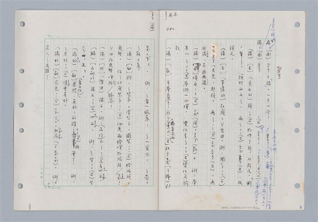 主要名稱：國台對照活用辭典印製手稿/副題名：ㄉ一~ㄉㄨㄥˋ圖檔，第81張，共102張