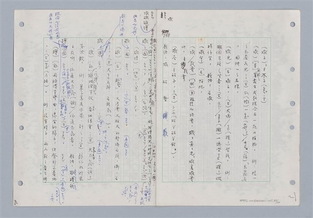 主要名稱：國台對照活用辭典印製手稿/副題名：ㄉ一~ㄉㄨㄥˋ圖檔，第87張，共102張
