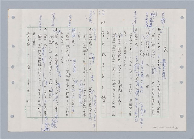 主要名稱：國台對照活用辭典印製手稿/副題名：ㄊㄚ~ㄊ一ˋ圖檔，第5張，共95張