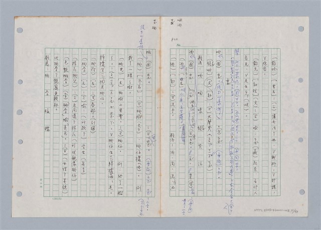 主要名稱：國台對照活用辭典印製手稿/副題名：ㄊㄚ~ㄊ一ˋ圖檔，第21張，共95張