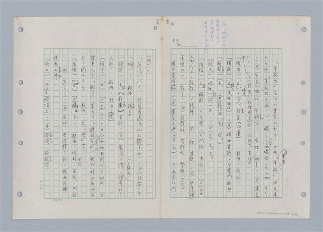 主要名稱：國台對照活用辭典印製手稿/副題名：ㄊㄚ~ㄊ一ˋ圖檔，第36張，共95張