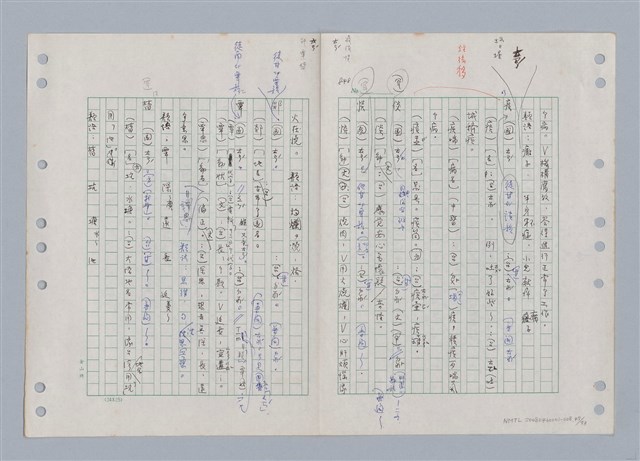 主要名稱：國台對照活用辭典印製手稿/副題名：ㄊㄚ~ㄊ一ˋ圖檔，第47張，共95張