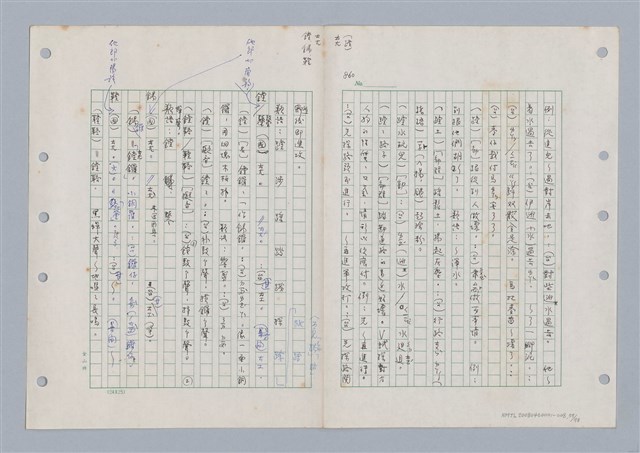 主要名稱：國台對照活用辭典印製手稿/副題名：ㄊㄚ~ㄊ一ˋ圖檔，第60張，共95張