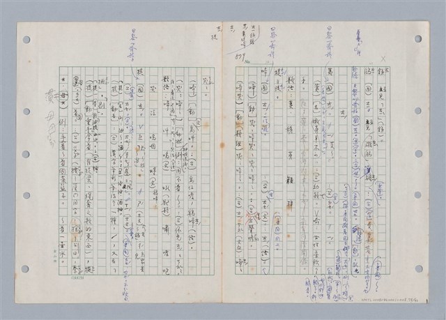 主要名稱：國台對照活用辭典印製手稿/副題名：ㄊㄚ~ㄊ一ˋ圖檔，第79張，共95張