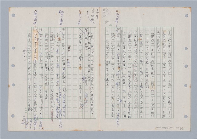 主要名稱：國台對照活用辭典印製手稿/副題名：ㄊ一ˋ~ㄊㄨㄥˋ圖檔，第7張，共105張