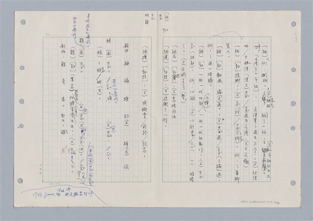 主要名稱：國台對照活用辭典印製手稿/副題名：ㄊ一ˋ~ㄊㄨㄥˋ圖檔，第19張，共105張