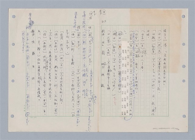 主要名稱：國台對照活用辭典印製手稿/副題名：ㄊ一ˋ~ㄊㄨㄥˋ圖檔，第24張，共105張