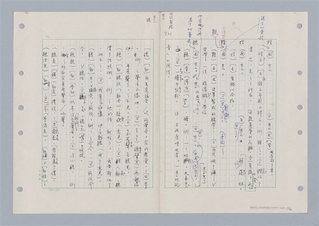 主要名稱：國台對照活用辭典印製手稿/副題名：ㄊ一ˋ~ㄊㄨㄥˋ圖檔，第32張，共105張