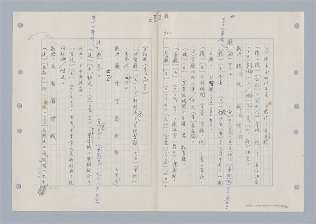 主要名稱：國台對照活用辭典印製手稿/副題名：ㄊ一ˋ~ㄊㄨㄥˋ圖檔，第33張，共105張