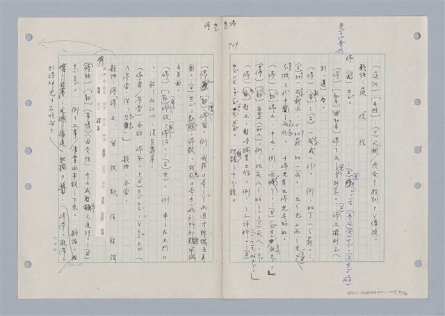 主要名稱：國台對照活用辭典印製手稿/副題名：ㄊ一ˋ~ㄊㄨㄥˋ圖檔，第35張，共105張