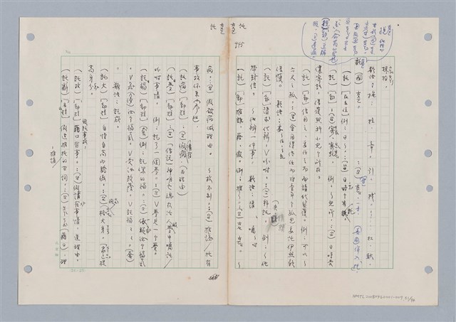 主要名稱：國台對照活用辭典印製手稿/副題名：ㄊ一ˋ~ㄊㄨㄥˋ圖檔，第58張，共105張