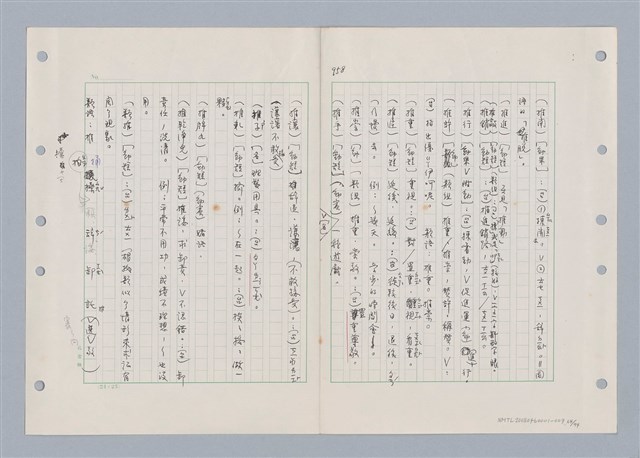 主要名稱：國台對照活用辭典印製手稿/副題名：ㄊ一ˋ~ㄊㄨㄥˋ圖檔，第71張，共105張