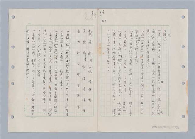 主要名稱：國台對照活用辭典印製手稿/副題名：ㄊ一ˋ~ㄊㄨㄥˋ圖檔，第87張，共105張