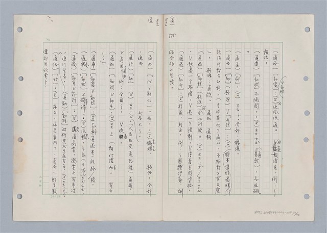 主要名稱：國台對照活用辭典印製手稿/副題名：ㄊ一ˋ~ㄊㄨㄥˋ圖檔，第88張，共105張