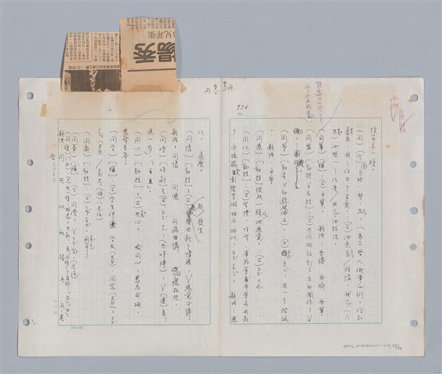 主要名稱：國台對照活用辭典印製手稿/副題名：ㄊ一ˋ~ㄊㄨㄥˋ圖檔，第91張，共105張