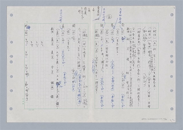 主要名稱：國台對照活用辭典印製手稿/副題名：ㄋㄚ~ㄋ一ˋ圖檔，第22張，共67張