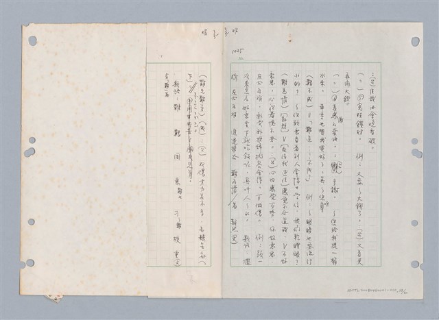 主要名稱：國台對照活用辭典印製手稿/副題名：ㄋㄚ~ㄋ一ˋ圖檔，第43張，共67張