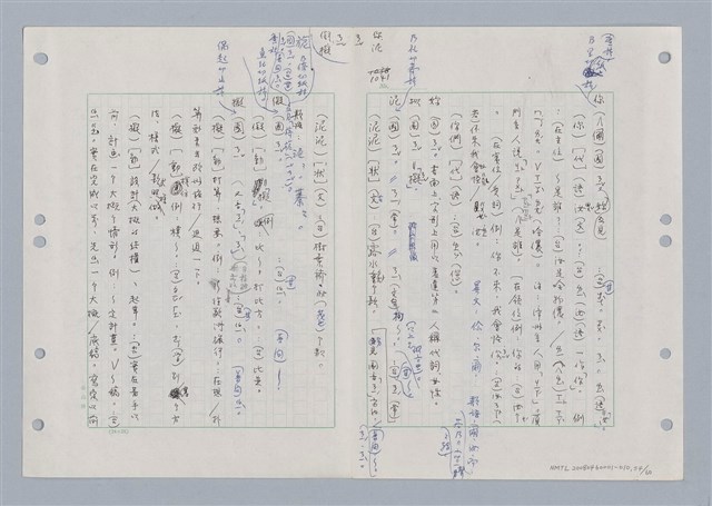 主要名稱：國台對照活用辭典印製手稿/副題名：ㄋㄚ~ㄋ一ˋ圖檔，第60張，共67張