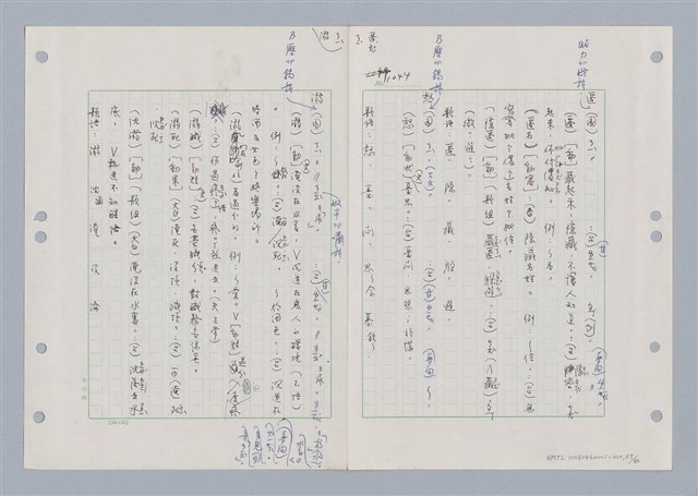 主要名稱：國台對照活用辭典印製手稿/副題名：ㄋㄚ~ㄋ一ˋ圖檔，第63張，共67張