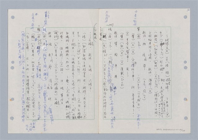 主要名稱：國台對照活用辭典印製手稿/副題名：ㄋ一ㄚˊ~ㄌ一圖檔，第24張，共130張