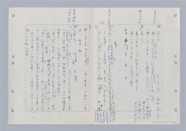 主要名稱：國台對照活用辭典印製手稿/副題名：ㄋ一ㄚˊ~ㄌ一圖檔，第81張，共130張