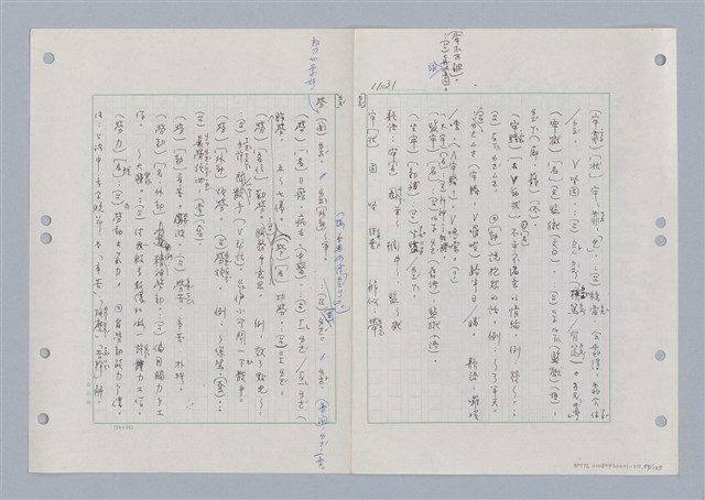 主要名稱：國台對照活用辭典印製手稿/副題名：ㄋ一ㄚˊ~ㄌ一圖檔，第88張，共130張