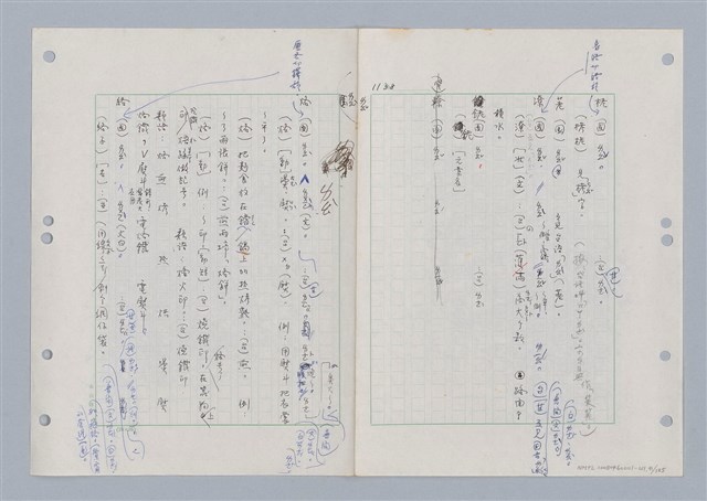 主要名稱：國台對照活用辭典印製手稿/副題名：ㄋ一ㄚˊ~ㄌ一圖檔，第95張，共130張