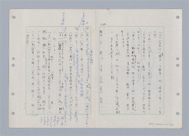 主要名稱：國台對照活用辭典印製手稿/副題名：ㄌ一ˊ~ㄌ一ㄥˋ圖檔，第11張，共111張