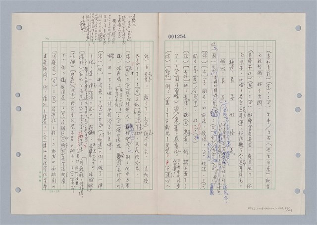 主要名稱：國台對照活用辭典印製手稿/副題名：ㄌ一ˊ~ㄌ一ㄥˋ圖檔，第83張，共111張