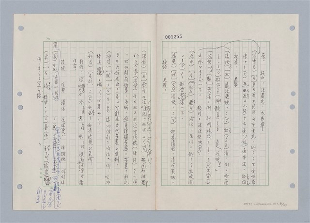 主要名稱：國台對照活用辭典印製手稿/副題名：ㄌ一ˊ~ㄌ一ㄥˋ圖檔，第84張，共111張