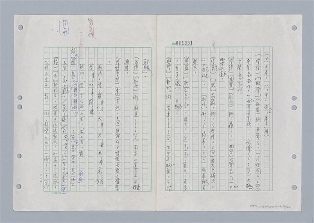 主要名稱：國台對照活用辭典印製手稿/副題名：ㄌㄨ~ㄍㄡˋ圖檔，第51張，共144張