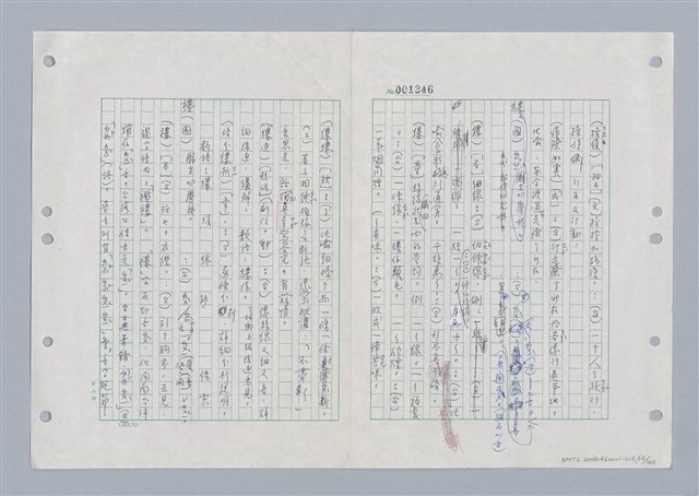 主要名稱：國台對照活用辭典印製手稿/副題名：ㄌㄨ~ㄍㄡˋ圖檔，第66張，共144張