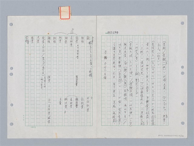 主要名稱：國台對照活用辭典印製手稿/副題名：ㄍㄢ~ㄍㄨㄥˋ圖檔，第59張，共160張