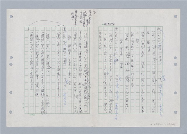 主要名稱：國台對照活用辭典印製手稿/副題名：ㄎㄚ~ㄎㄨㄥˋ圖檔，第96張，共144張