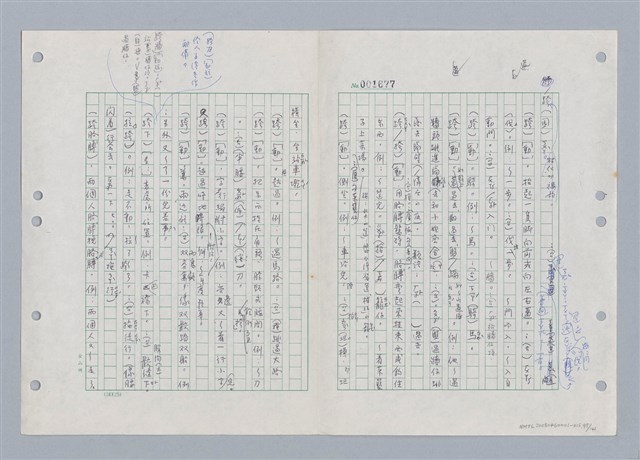 主要名稱：國台對照活用辭典印製手稿/副題名：ㄎㄚ~ㄎㄨㄥˋ圖檔，第100張，共144張