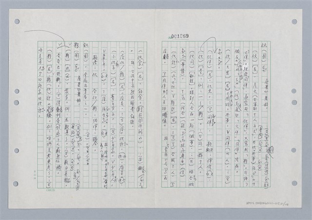 主要名稱：國台對照活用辭典印製手稿/副題名：ㄏㄨˋ~ㄏㄨㄥˋ圖檔，第33張，共112張