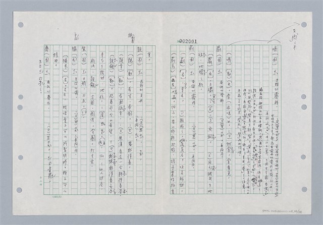 主要名稱：國台對照活用辭典印製手稿/副題名：ㄐ一~ㄐ一ㄢ圖檔，第55張，共186張