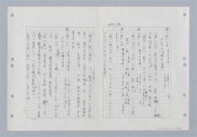 主要名稱：國台對照活用辭典印製手稿/副題名：ㄐ一~ㄐ一ㄢ圖檔，第179張，共186張