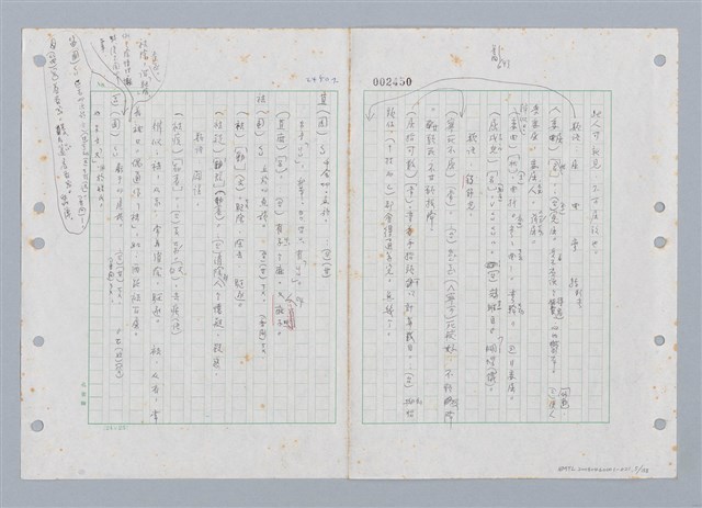 主要名稱：國台對照活用辭典印製手稿/副題名：ㄑㄩ~ㄒ一ㄡˋ圖檔，第6張，共160張