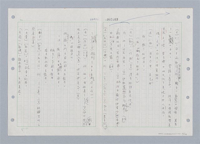 主要名稱：國台對照活用辭典印製手稿/副題名：ㄑㄩ~ㄒ一ㄡˋ圖檔，第19張，共160張