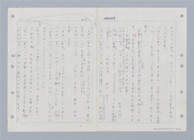 主要名稱：國台對照活用辭典印製手稿/副題名：ㄑㄩ~ㄒ一ㄡˋ圖檔，第148張，共160張