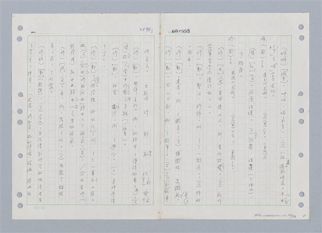 主要名稱：國台對照活用辭典印製手稿/副題名：ㄑㄩ~ㄒ一ㄡˋ圖檔，第155張，共160張