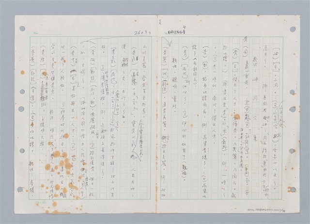 主要名稱：國台對照活用辭典印製手稿/副題名：ㄒ一ㄡˋ~ㄒ一ㄤˋ圖檔，第2張，共79張