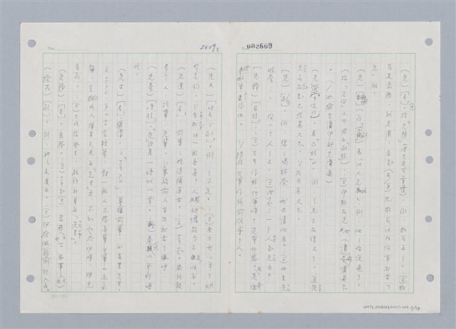 主要名稱：國台對照活用辭典印製手稿/副題名：ㄒ一ㄡˋ~ㄒ一ㄤˋ圖檔，第7張，共79張