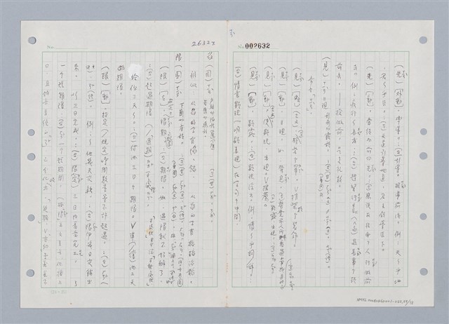 主要名稱：國台對照活用辭典印製手稿/副題名：ㄒ一ㄡˋ~ㄒ一ㄤˋ圖檔，第30張，共79張