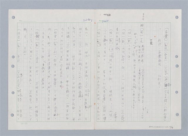 主要名稱：國台對照活用辭典印製手稿/副題名：ㄒ一ㄡˋ~ㄒ一ㄤˋ圖檔，第58張，共79張