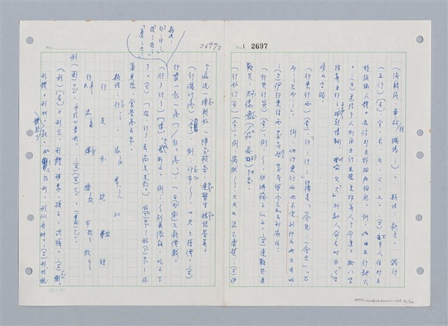 主要名稱：國台對照活用辭典印製手稿/副題名：ㄒ一ㄤˋ~ㄒㄩㄥˋ圖檔，第17張，共101張