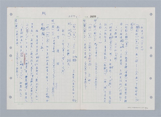 主要名稱：國台對照活用辭典印製手稿/副題名：ㄒ一ㄤˋ~ㄒㄩㄥˋ圖檔，第19張，共101張