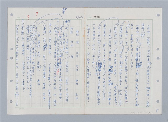 主要名稱：國台對照活用辭典印製手稿/副題名：ㄒ一ㄤˋ~ㄒㄩㄥˋ圖檔，第28張，共101張