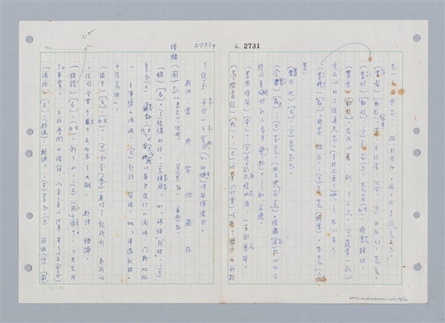 主要名稱：國台對照活用辭典印製手稿/副題名：ㄒ一ㄤˋ~ㄒㄩㄥˋ圖檔，第51張，共101張